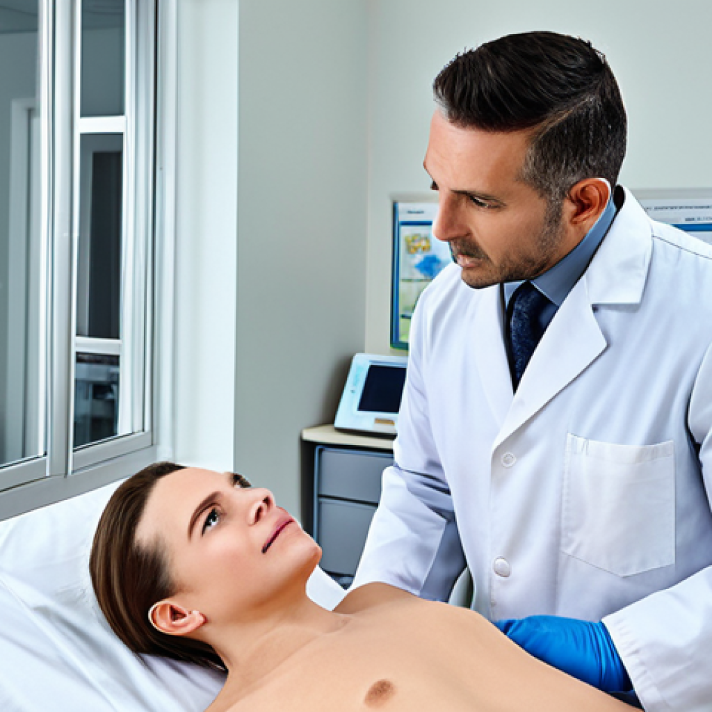 **

"A medical professional in a clean, modern clinic, explaining stem cell therapy to a patient, fully clothed, appropriate attire, safe for work, perfect anatomy, natural proportions, professional presentation, family-friendly, illustrating hope and progress."

**