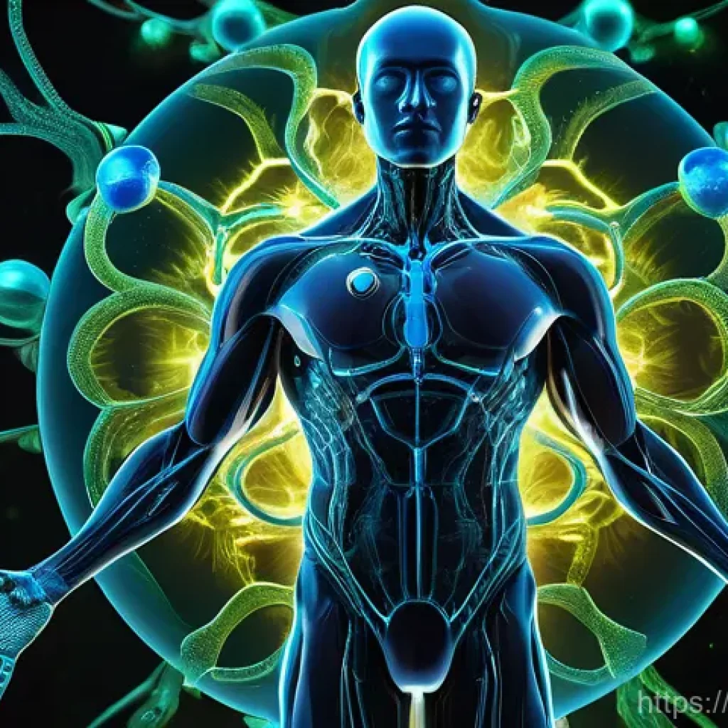 면역계의 작동 원리 - **Prompt:** "A conceptual and artistic representation of the human immune system as an 'inner army'....