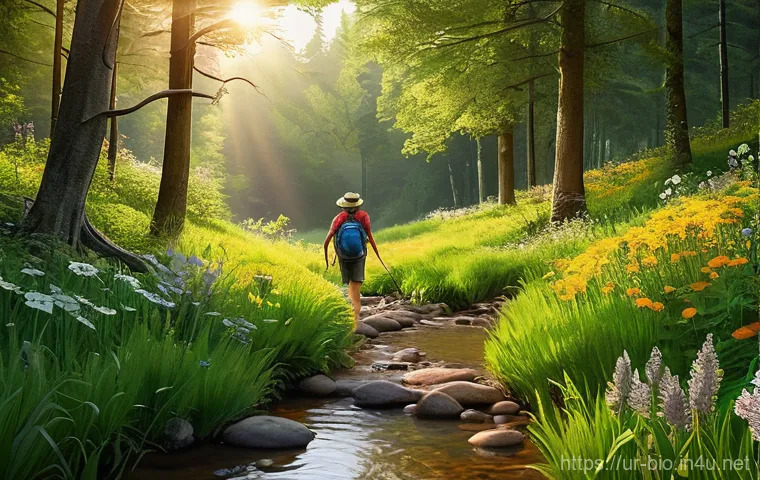 자연사 박물관과 생명과학 - **"A futuristic, pristine biotechnology laboratory with a female scientist in her mid-30s at the for...