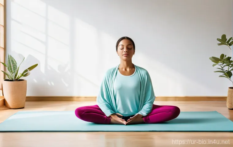 자가포식과 세포 건강 - **Prompt:** A serene and wholesome scene depicting a person (adult, 20s-30s, wearing comfortable and...