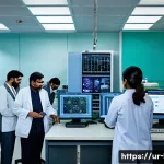 Home 18 노벨 생리의학상 연구 - A modern research laboratory scene in Pakistan featuring Nobel Prize-winning scientists from diverse...