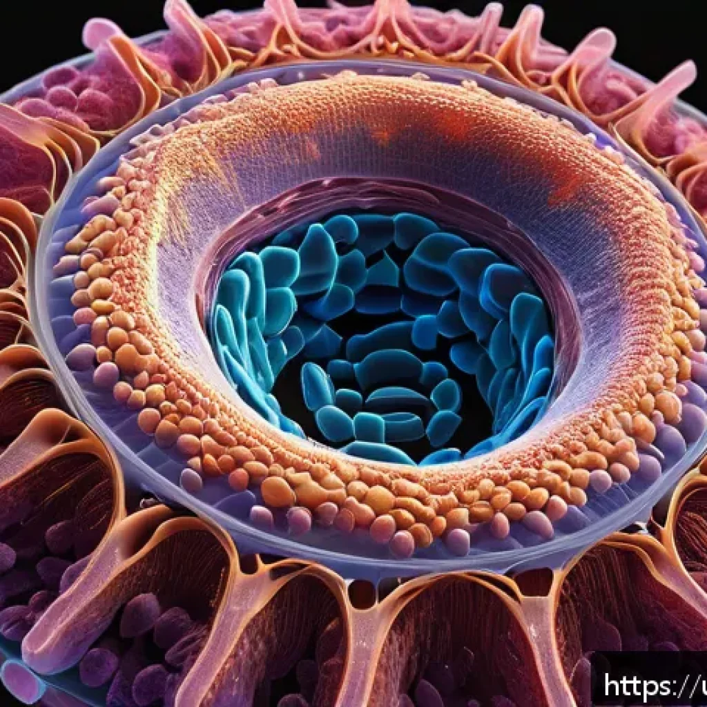 세포막과 신호전달 - A highly detailed scientific illustration of a human cell membrane, showcasing its complex structure...