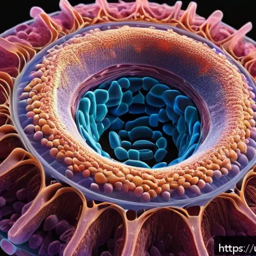 Home 32 세포막과 신호전달 - A highly detailed scientific illustration of a human cell membrane, showcasing its complex structure...